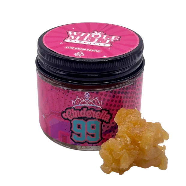Whole Melts Cinderella 99 wax premium cannabis extract with fruity terpene-rich flavor profile